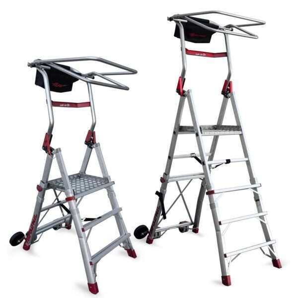 Escalera plegable PLS-COMPACT 3 peldaños y altura regulable