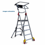 Escalera de aluminio plegable 4 peldaños PL-C4 (Regulable en altura)