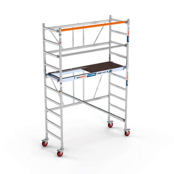Andamio Plegable Aluminio 3.85 m de Altura de Trabajo y barras extra