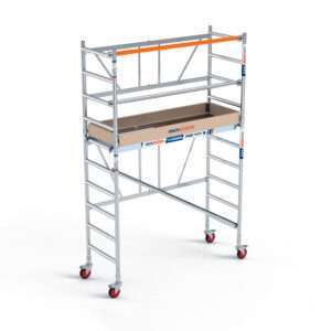 Andamio Plegable Aluminio 3.85 m de Altura de Trabajo con rodapiés