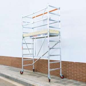 Andamio Plegable Aluminio 3.85 m de Altura de Trabajo con rodapiés - Imagen 4