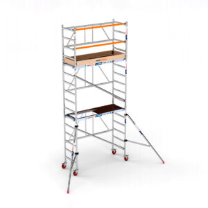 Andamio plegable 75x190 5,70-A m Altura de trabajo con rodapié y estabilizadores