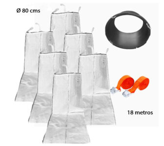 Bajante de escombros flexible Ø80 cm PACK de 18 metros