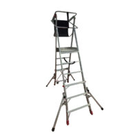 Escalera plegable con altura regulabe. 4 peldaños PLS4 Faraone