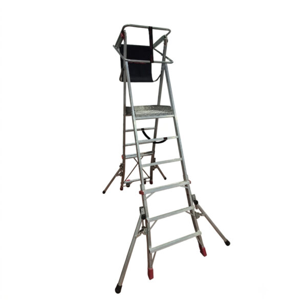Escalera plegable con altura regulabe. 4 peldaños PLS4 Faraone