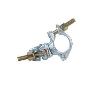 Abrazadera metálica doble GIRATORIA de 51 mm para andamios y torres de andamio.