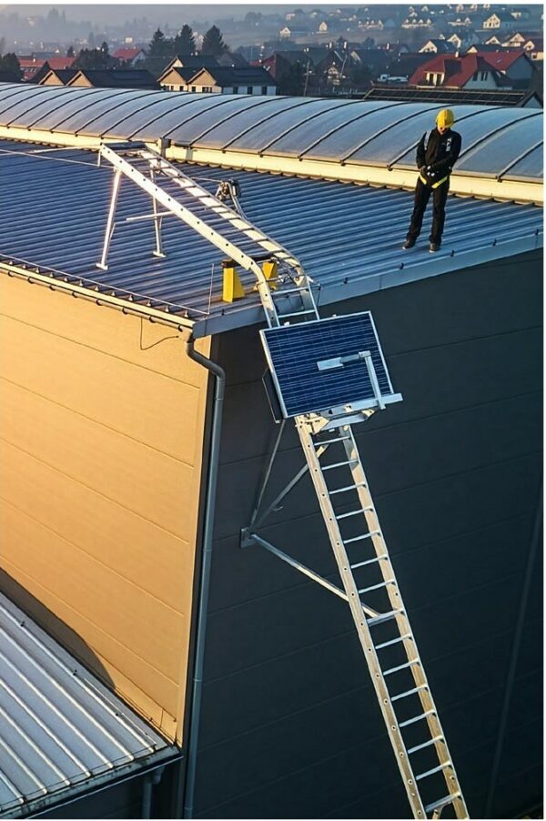 Elevador de escalera eléctrico para 250 kg paneles solares y materiales 12 mts altura