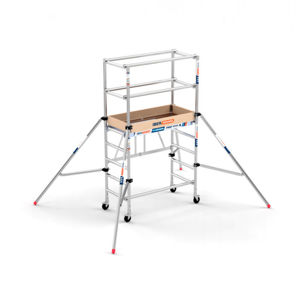 Andamio plegable COMPACT MÓDULO 1+2 - 75x150 - 3,50 m AT con 4 estabilizadores