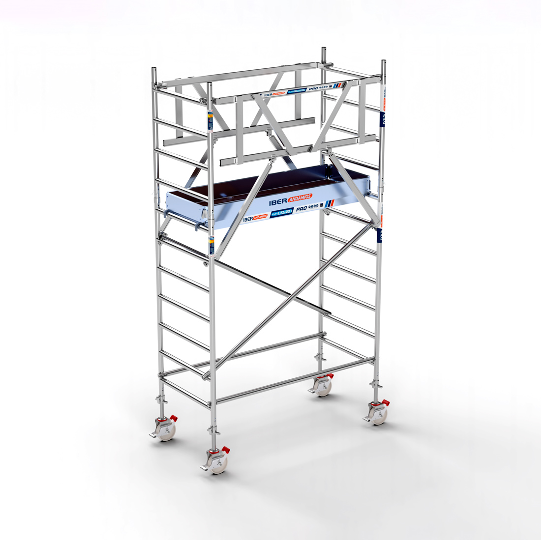 Torre Andamio PRO DOBLE SAFE 90x190 - 4,20 Altura de trabajo Torre Andamio PRO DOBLE SAFE 90x190 - 4,20 Altura de trabajo