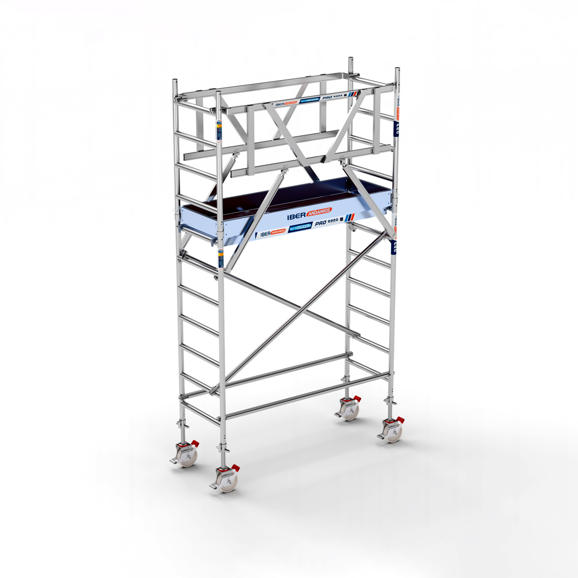 Torre Andamio PRO DOBLE SAFE 75x190 - 4,20 Altura de trabajo Torre Andamio PRO DOBLE SAFE 75x190 - 4,20 Altura de trabajo