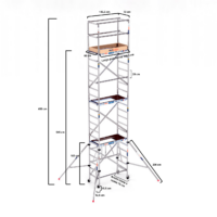 Andamio plegable COMPACT MÓDULO 1+2+3+4 - 75x150x7,50 - m Altura de trabajo Plat. CT - Imagen 2