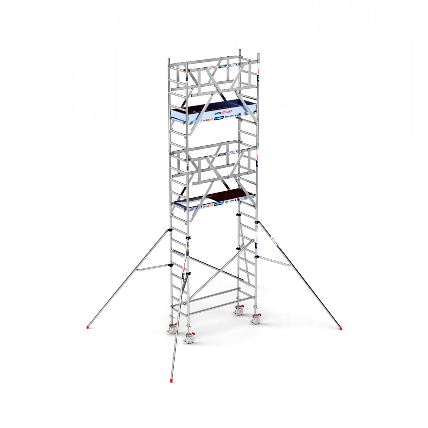 Torre Andamio PRO DOBLE SAFE 75x190 - 7,20 m Altura de trabajo Torre Andamio PRO DOBLE SAFE 75x190 - 7,20 m Altura de trabajo