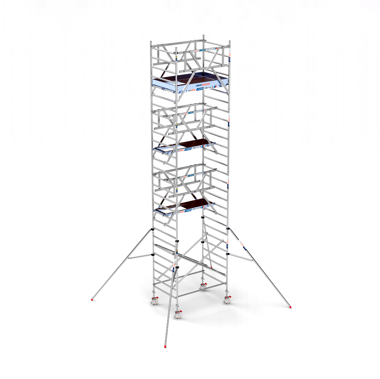 Torre Andamio PRO DOBLE SAFE 135x190 - 9,20 m Altura de trabajo Torre Andamio PRO DOBLE SAFE 135x190 - 9,20 m Altura de trabajo