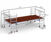 Andamio plegable Multiplataforma 190x455 - 3,00 m Altura de trabajo - Imagen 2
