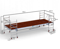 Andamio plegable Multiplataforma 190x550 - 3,00 m Altura de trabajo - Imagen 2