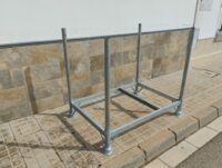 Palet desmontable y apilable en acero galvanizado 90x130