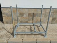 Palet desmontable y apilable en acero galvanizado 90x130