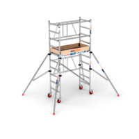 Andamio plegable COMPACT MÓDULO 1+1 - 75x150 - 3,8 m AT con 4 estabilizadores