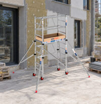 Andamio plegable COMPACT MÓDULO 1+1 - 75x150 - 3,8 m AT con 4 estabilizadores