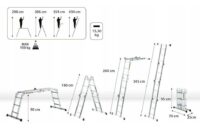 Detalles escalera plataforma multiusos 4x3