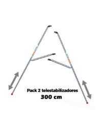 Pack 2 Estabilizadores telescópicos de 300 cms para andamios